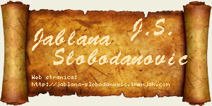 Jablana Slobodanović vizit kartica